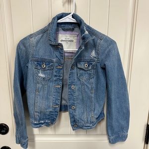 Girls cropped blue Jean jacket